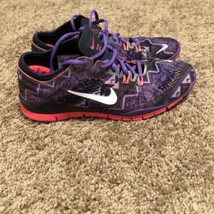 Nike Free 5.0 Purple and Pink Pattern